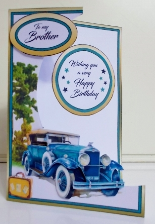 Cutawy Blue vintage car by Pam Stubley