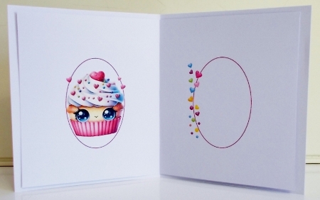 6x6 Cupcake valentine wishes insert by Pam Stubley