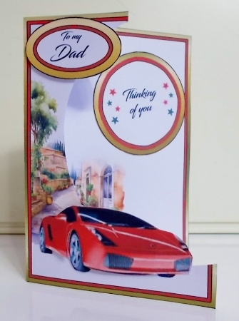 Cutaway Red sports car by Pam Stubley