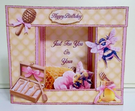 Beautiful Bee Center Box Card Mini Kit  by Pam Stubley