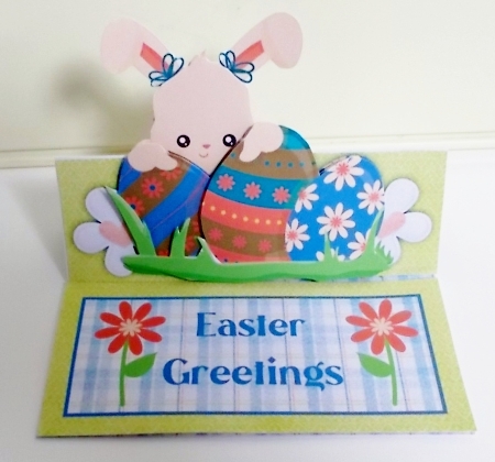 Easter Greetings Easel Card and Envelope by Pam Stubley