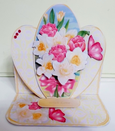 Spring Bouquet - Shaped Easel Card Mini Kit by Pam Stubley