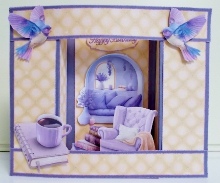 Lovely Lavender Center Box Card Mini Kit  by Pam Stubley
