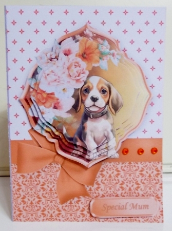 Baby Beagle - 5 x 7 Pyramid Card Mini Kit by Pam Stubley