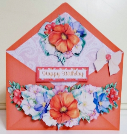 Wild Flowers All Occasions 7 x 7 Envelope Shaped Card by Pam Stubley