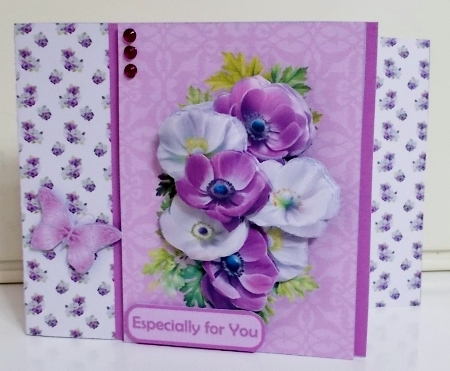 Anemones - 7 x 5 Offset Front Card Mini Kit by Pam Stubley