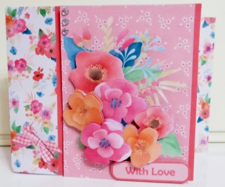 Country Flowers - 7 x 5 Offset Front Card Mini Kit by Pam Stubley