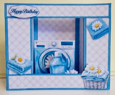 Spring Laundry Center Box Card Mini Kit  by Pam Stubley