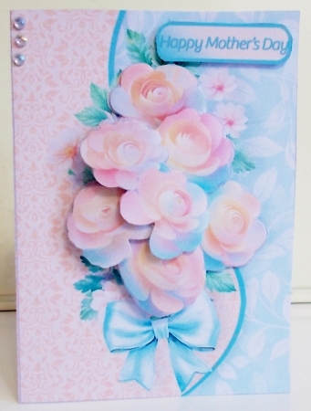 Pastel Flowers - 5 x 7 Decoupage Card Mini Kit by Pam Stubley