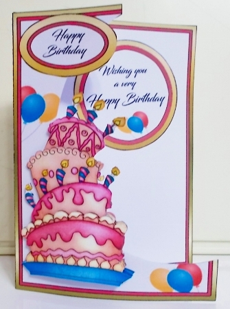 Cutaway Wonky Birthday cake by Pam Stubley
