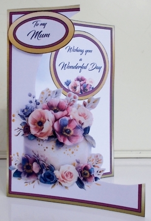Cutaway Purple flower cake by Pam Stubley