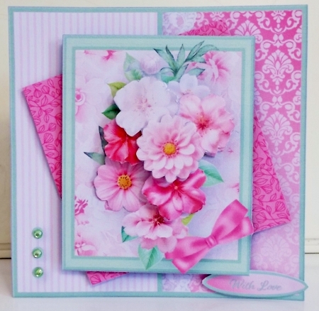 Pink Posy - Multi Layer Card Mini Kit by Pam Stubley