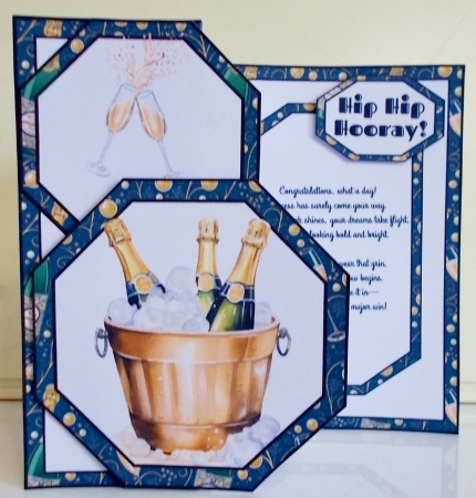 Champagne Corks Popping! Offset Octagon 5 x 7 Mini Kit by Pam Stubley