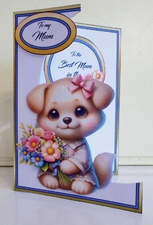 Cutaway Puppy with flowers MD by Pam Stubley