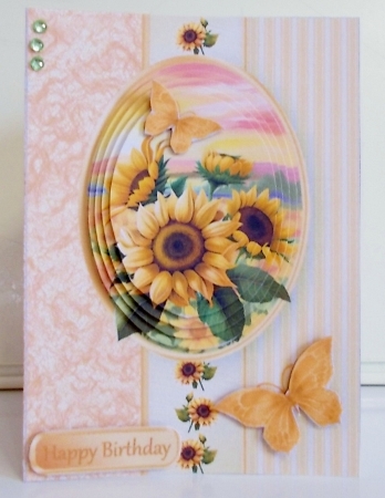 Fields of Sunflowers - 5 x 7 Pyramid Card Mini Kit by Pam Stubley