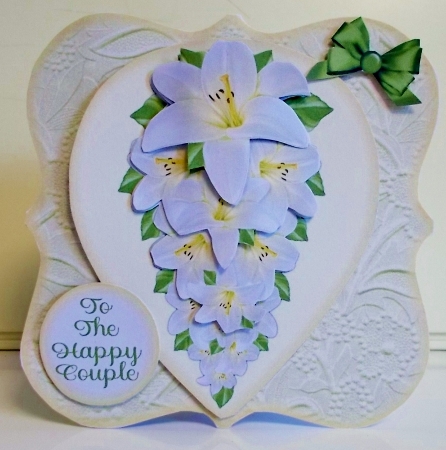 The Happy Couple 7 x 7 Shaped Card by Pam Stubley