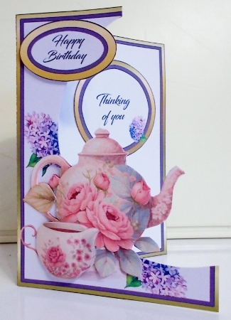 Cutaway Tea time with lilacs by Pam Stubley