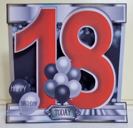 18 Today - Red & Black by Pam Stubley