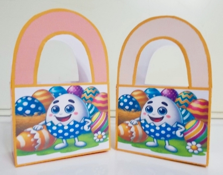cream egg mini baskets by Pam Stubley