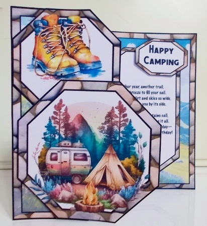 Outdoors & Chill Offset Octagon 5 x 7 Mini Kit by Pam Stubley