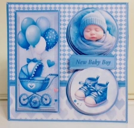 cup1372263_1648 - New Baby Boy - Triple Pyramid Card Mini Kit