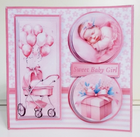 cup1372269_1648 - New Baby Girl - Triple Pyramid Card Mini Kit