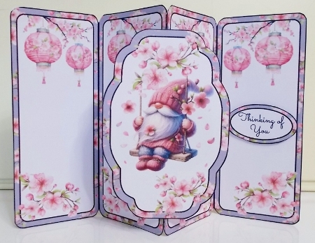 Cherry Blossom Gnome Gatefold Popout Mini Kit by Pam Stubley