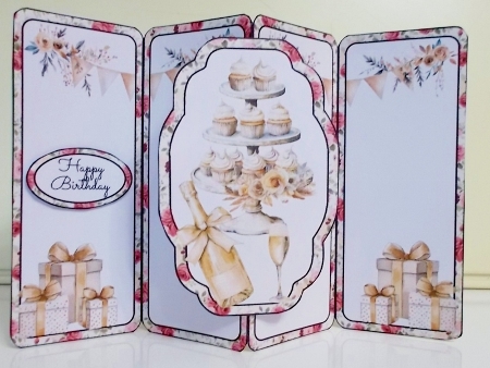 Boho Champagne and Cupcakes Gatefold Popout Mini Kit by Pam Stubley