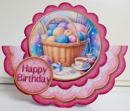 Knitting Hamper - Scalloped Rocker Card - Mini Kit by Pam Stubley