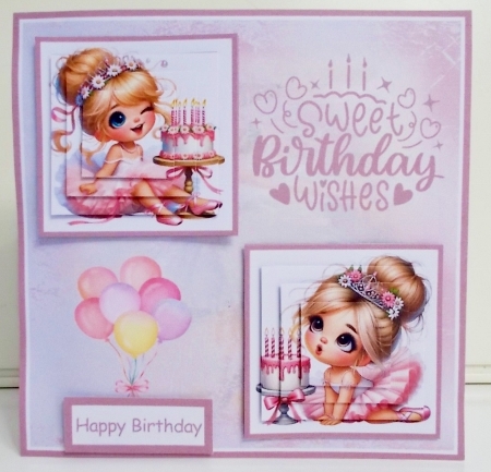 Little Ballerina Birthday Mini Kit 8x8 by Pam Stubley