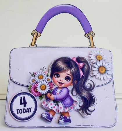 Girly Handbag Tent Card Kit-5 by Pam Stubley