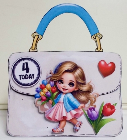 Girly Handbag Tent Card Kit-8 by Pam Stubley
