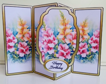 Gatefold pop-out Summer florals by Pam Stubley