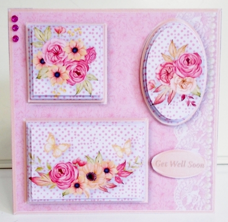Summer Posies - Triple Pyramid Card Mini Kit by Pam Stubley