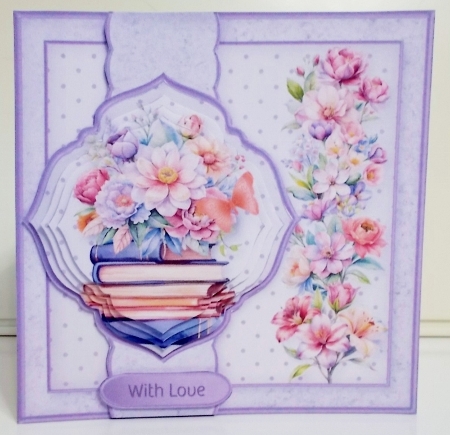 Books and Flowers - Border Card Mini Kit by Pam Stubley