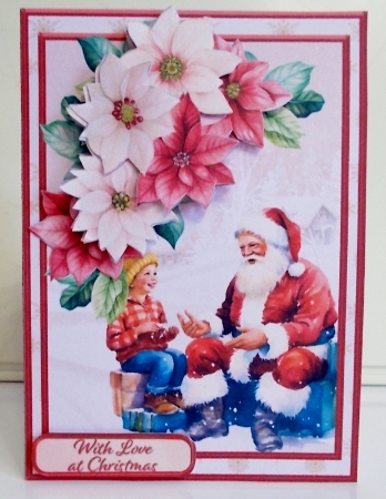 Meeting Santa - 5x7 Decoupage Card Mini Kit by Pam Stubley