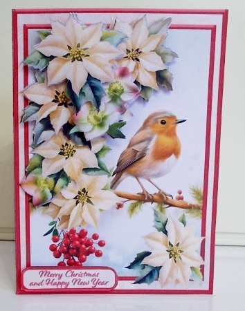 Robin on a Branch - 5x7 Decoupage Card Mini Kit by Pam Stubley