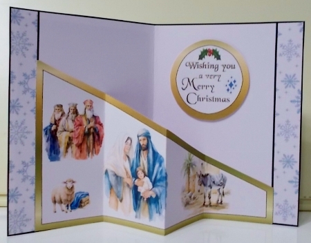 Diagonal pop-out Nativity by Pam Stubley