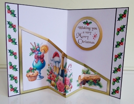 Diagonal pop-out Drink & be merry by Pam Stubley