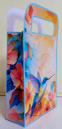 Hummingbird Large Gift Bag with handles by Pam Stubley