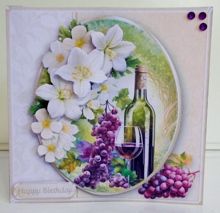 Glass of Wine - Decoupage Card Mini Kit by Pam Stubley