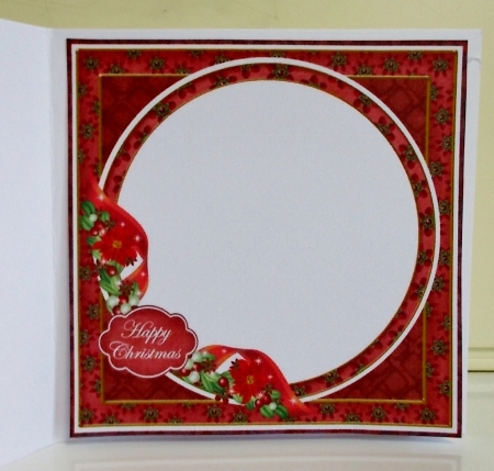 Lovebirds Happy Christmas 6inch Circle Topper Insert Panel by Pam Stubley