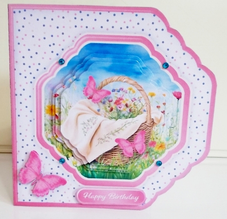 Wildflower Basket - Cut Corners Card Mini Kit by Pam Stubley