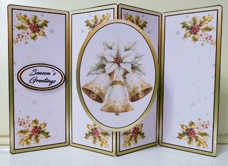 Gatefold pop-out Golden Bells by Pam Stubley