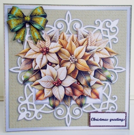 Christmas Golden Poinsettia´s Mini Kit by Pam Stubley