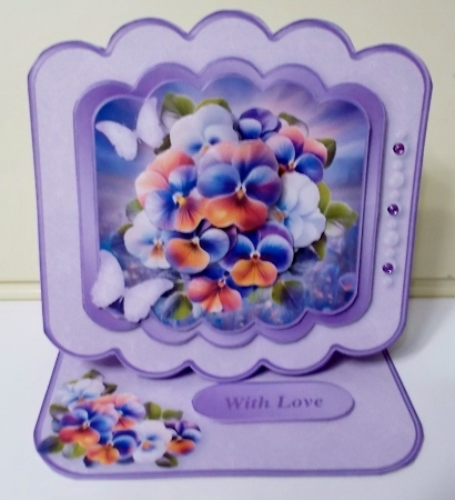 Viola Cluster - Stacked Layers Easel Card Mini Kit by Pam Stubley