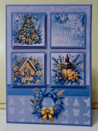 Blue Christmas - Squares Card Mini Kit by Pam Stubley