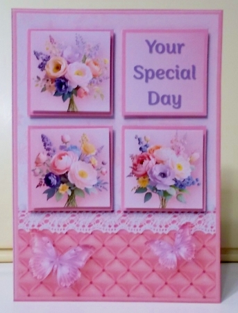 Pastel Bouquet - Squares Card Mini Kit by Pam Stubley
