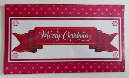Merry Christmas banner money wallet. by Pam Stubley