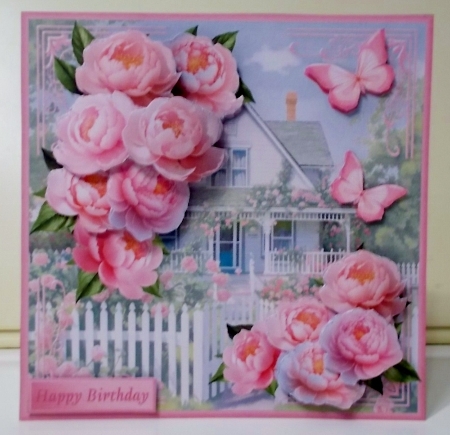 Summer Cottage - Decoupage Card Mini Kit by Pam Stubley